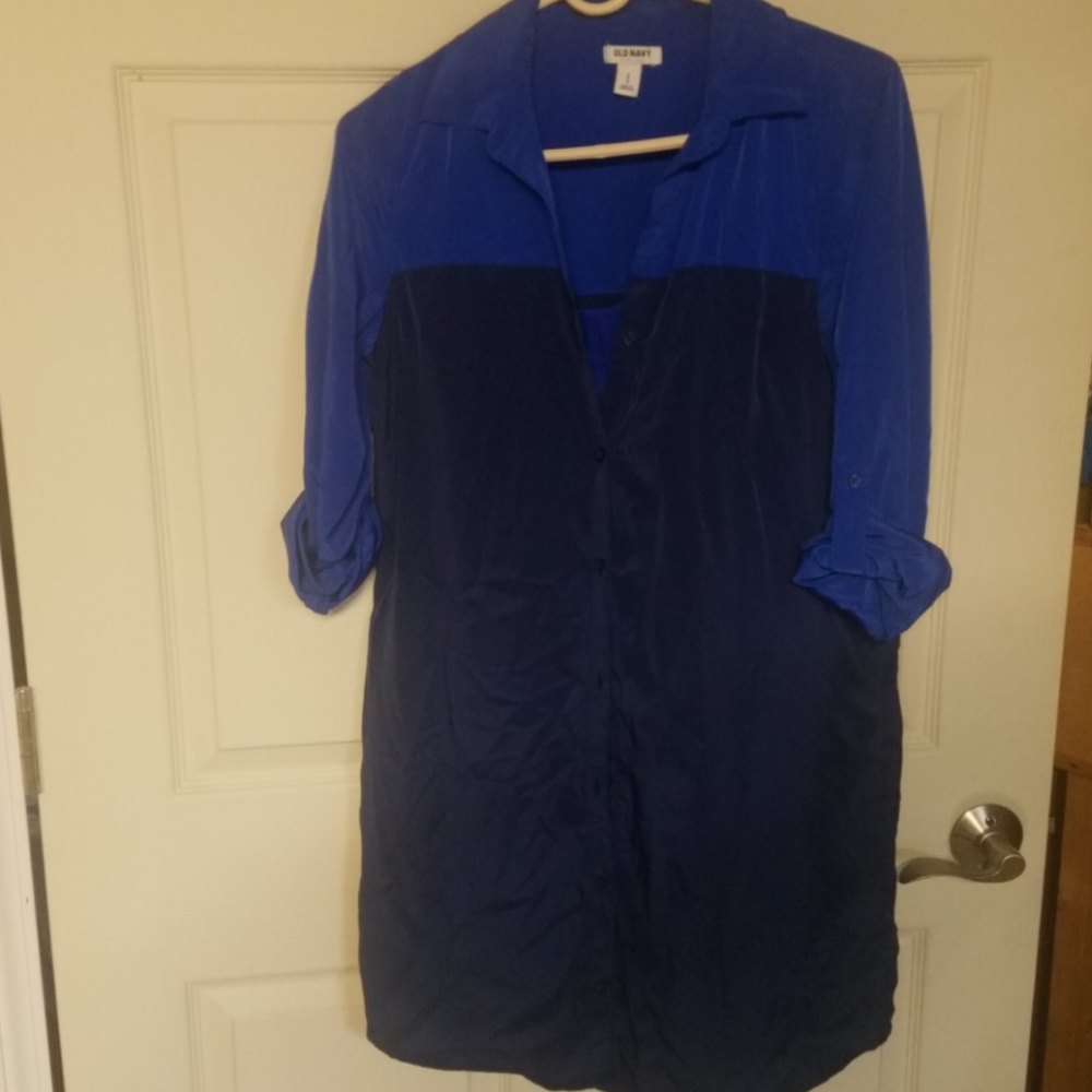 Two tone button up dress